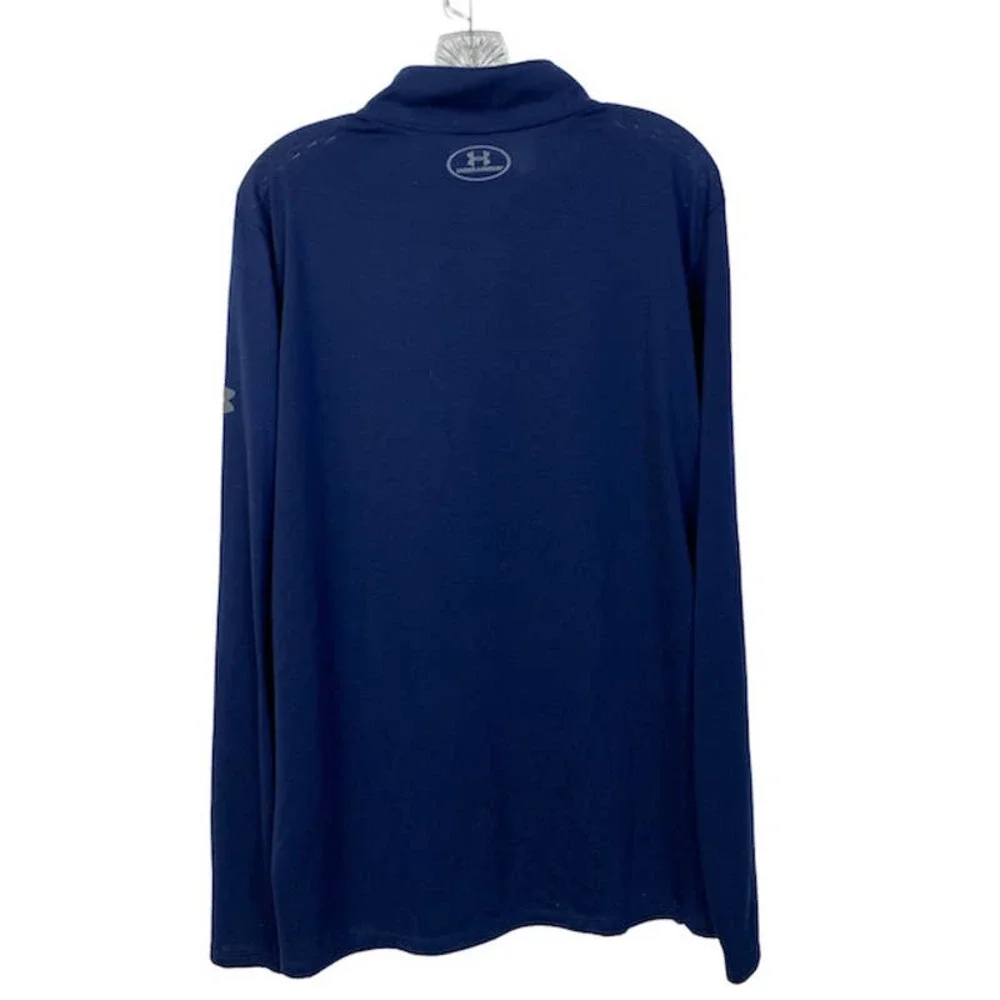 Men's L UNDER ARMOUR Notre Dame 1/4-Zip Pullover Lightweight Leprechaun Top  25" - Picture 6 of 9